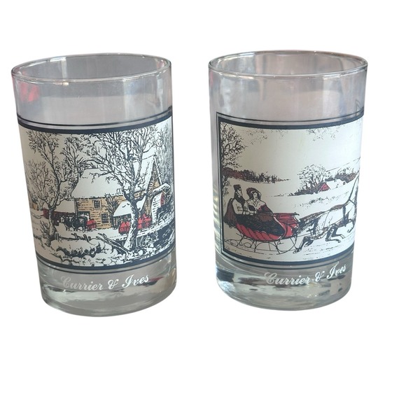 Currier And Ives Glasses